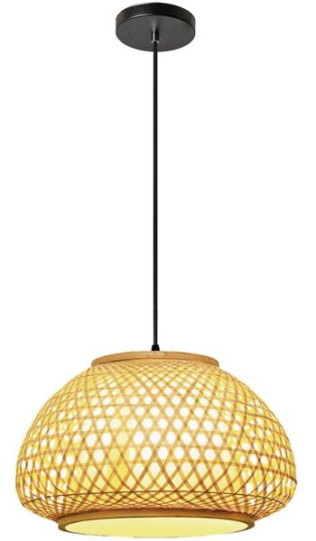 Toolight Natural, závesné stropné svietidlo 1xE27 APP1649-1CP, prírodná hnedá, OSW-05116