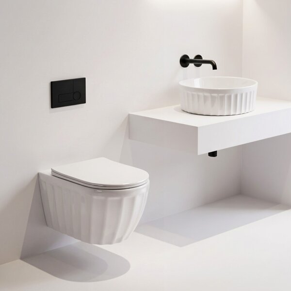WC misa bez splachovacieho okruhu Rea Duo White