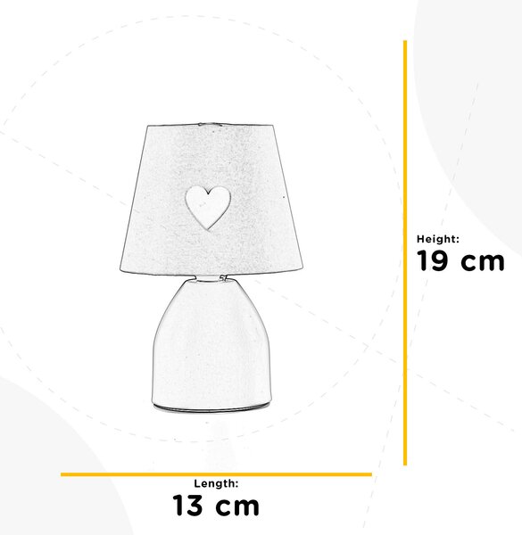 DETSKÁ STOLNÁ LAMPA, 13/19 cm - Online Only bytové doplnky, Online Only