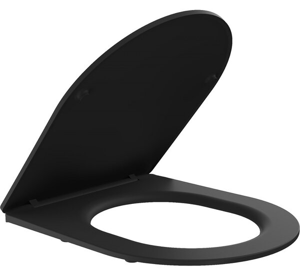 Mexen Mexen, slim WC sedadlo s pomalým zatváraním, duroplast, čierna matná, 39224085