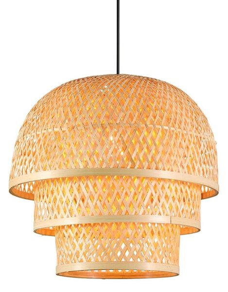 Toolight Boho, závesné svietidlo 1xE27 APP1577-5C, prírodná hnedá, OSW-03614