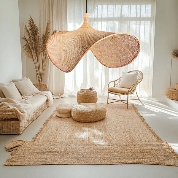 Toolight Boho, závesné svietidlo 1xE27 APP1577-5C, prírodná hnedá, OSW-03800