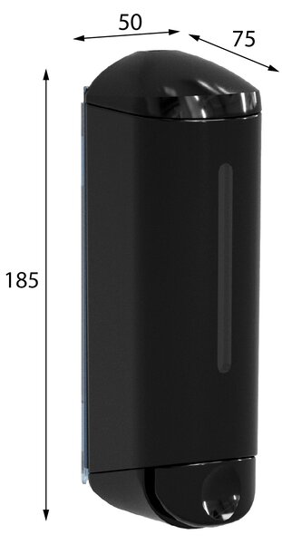 MARPLAST MARPLAST, SHOWER MEDIUM dávkovač tekutého mydla 250ml, čierna, A94703