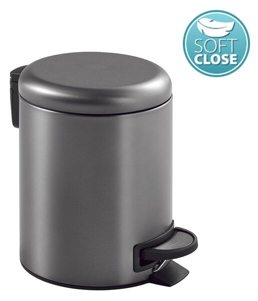 Gedy Gedy, POTTY odpadkový kôš 3l, Soft Close, grafitová, 320981
