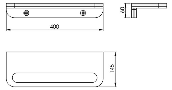 Gedy Gedy, HIMALAYA polica s držiakem uterákov 400x145mm, bambus, HY19