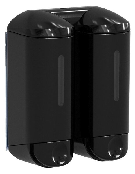 MARPLAST MARPLAST, SHOWER SMALL dvojitý dávkovač tekutého mydla, 2x170ml, čierna, A94603