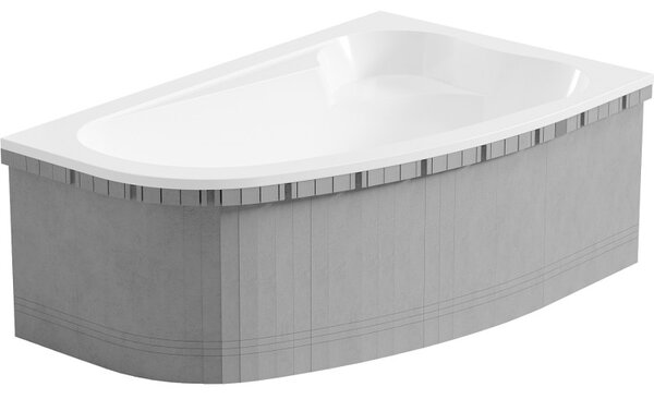 Mexen X-ST, polystyrénový plášť na rohovú vaňu 240 cm, biela, 55022-00