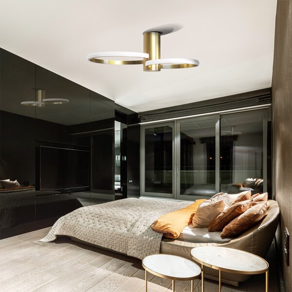 Toolight Toolight, LED stropné svietidlo 50x30,5cm, 22W, APP1402-CW, zlatá lesklá, OSW-05849