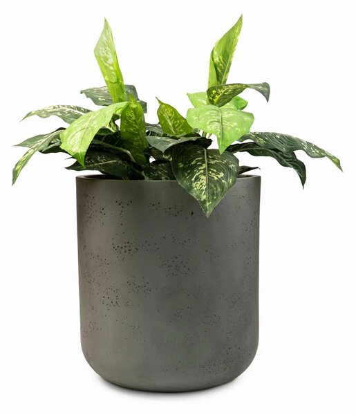 Okrúhly kvetináč CHICO, sklolaminát, priemer 45 x výška 50 cm, sivý