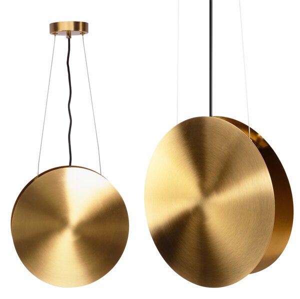 Toolight Toolight, LED závesné stropné svietidlo 30cm APP1377-C, zlatá matná-čierna, OSW-05185