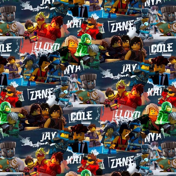 Metráž Teplákovina digital - Ninjago 3