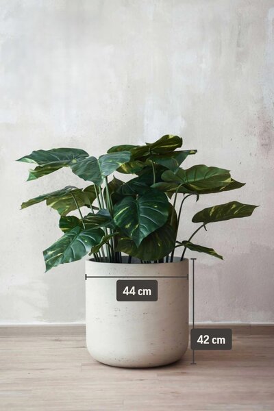Kvetináč CHICO, sklolaminát, výška 42 cm, béžová