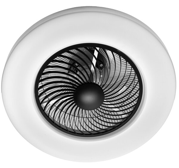 Toolight Toolight, LED stropné svietidlo s ventilátorom APP1552-C, čierna-biela, OSW-05181