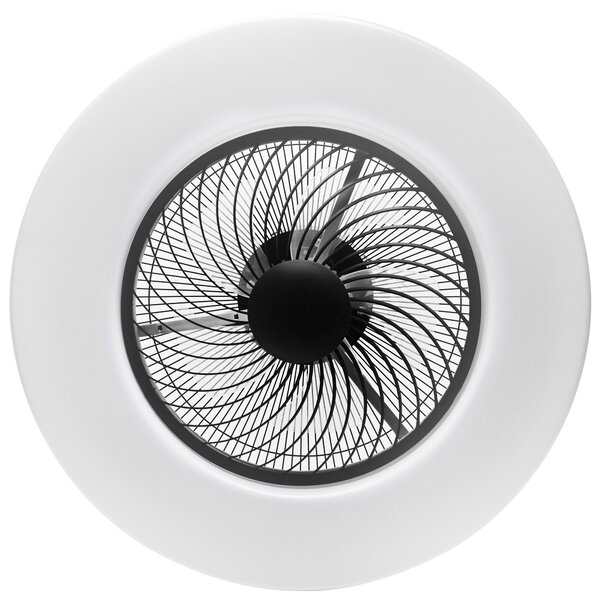 Toolight Toolight, LED stropné svietidlo s ventilátorom APP1552-C, čierna-biela, OSW-05181
