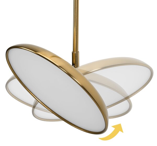 Toolight Toolight, LED stropné svietidlo APP1281-CP Gold, zlatá lesklá, OSW-05183