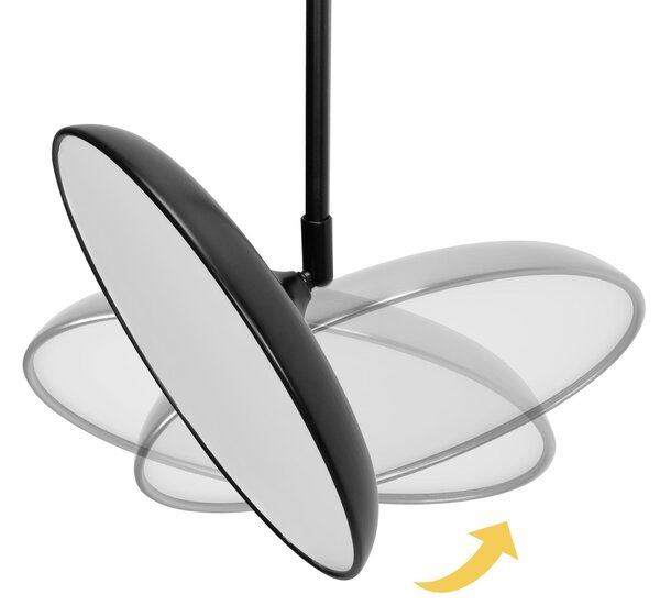 Toolight Toolight, LED stropné svietidlo APP1280-CP Black, čierna matná, OSW-05182
