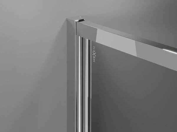 Mexen Exo, dvojkrídlové sprchové dvere 70x200 cm, 6mm číre sklo, chrómový profil, 814-070-000-01-00