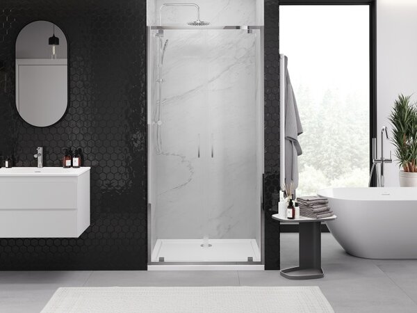 Mexen Exo, dvojité krídlové sprchové dvere 70x200 cm, 6mm číre sklo, chrómový profil, 8182-070-000-01-00