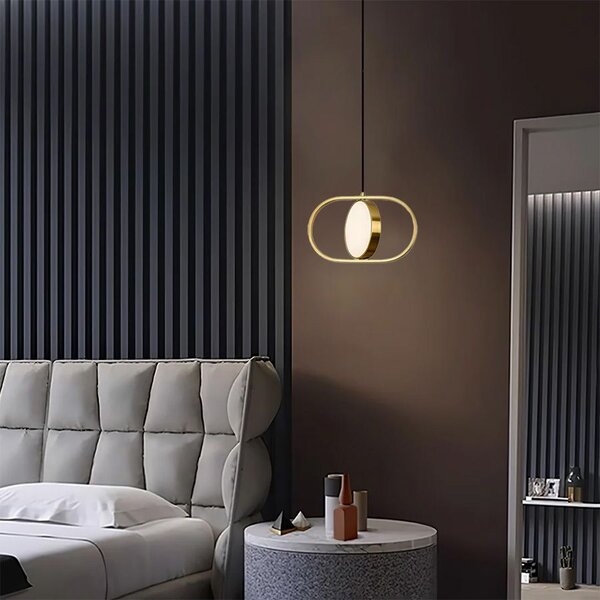 Toolight Toolight, LED závesné osvetlenie, 18W, 4000K, APP1555-CP, zlatá lesklá, OSW-05664