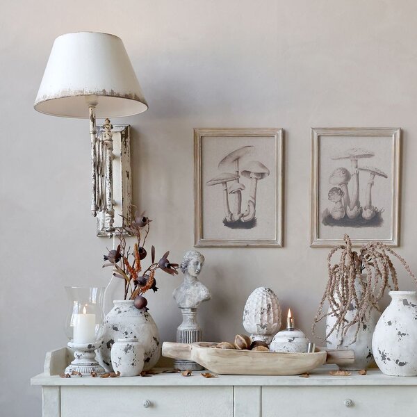 Krémová antik nástenná lampa s patinou Lamp - 38*63*56 cm/ E27/ 60W - Chic Antique