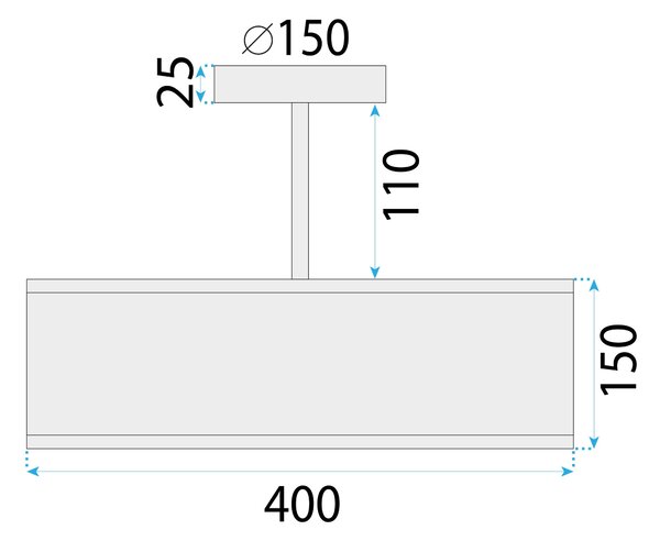 Toolight Toolight, stropné svietidlo 40cm, 3xE27, APP1581-3C, čierna, OSW-05670