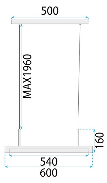 Toolight Toolight, LED stropné svietidlo 60cm + diaľkové ovládanie APP1530-CP, čierna-hnedá, OSW-05660