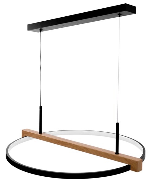 Toolight Toolight, LED stropné svietidlo 60cm + diaľkové ovládanie APP1530-CP, čierna-hnedá, OSW-05660