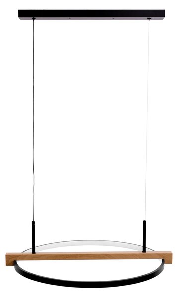 Toolight Toolight, LED stropné svietidlo 60cm + diaľkové ovládanie APP1530-CP, čierna-hnedá, OSW-05660