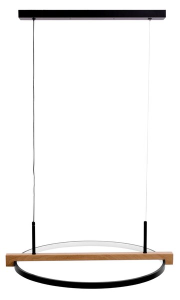 Toolight Toolight, LED stropné svietidlo 60cm + diaľkové ovládanie APP1530-CP, čierna-hnedá, OSW-05660