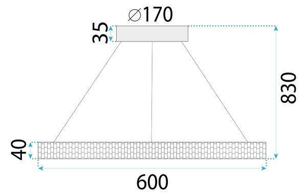 Toolight Toolight, LED stropné svietidlo, 4000K, 24W, APP1512-CP, čierna, OSW-05473