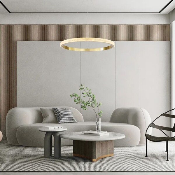 Toolight Toolight, LED stropné svietidlo 23W APP1510-CP, zlatá lesklá, OSW-05471