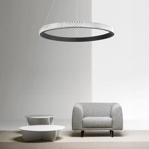 Toolight Toolight, LED stropné svietidlo, 4000K, 24W, APP1512-CP, čierna, OSW-05473