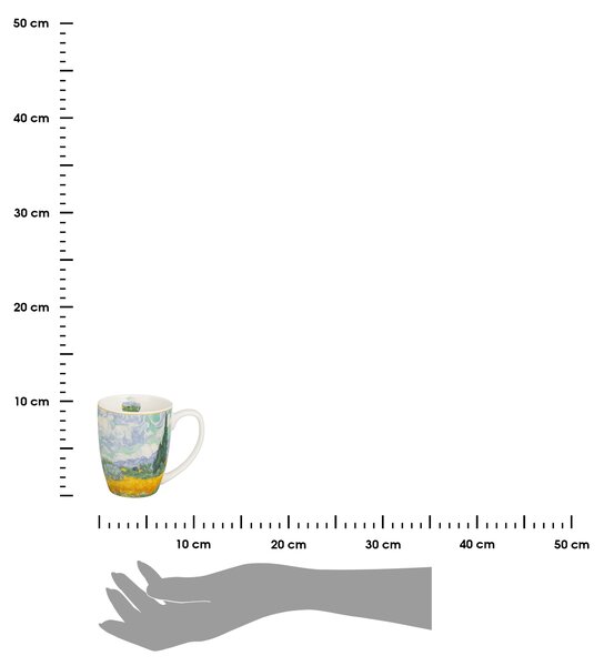 Porcelánový hrnček Van Gogh Wheat Field 360 ml