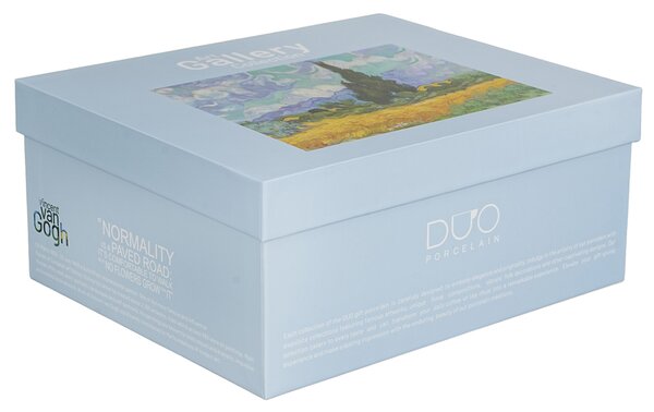 Porcelánová šálka s podšálkou Van Gogh Wheat Field 270 ml sada 2ks