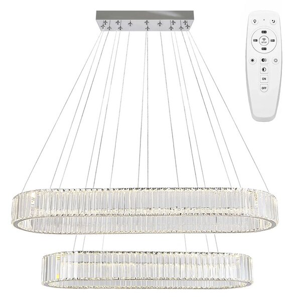 Toolight Toolight, LED stropné svietidlo 100x39 cm, 72W, APP1546-CP2, chrómová, OSW-05475