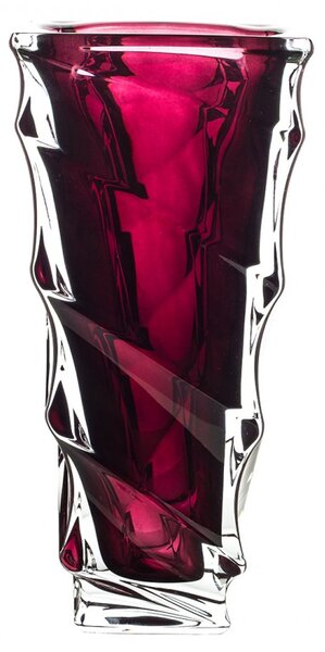 KRIŠTÁĽOVÁ VÁZA BOHEMIA CASABLANCA BURGUNDY 305MM