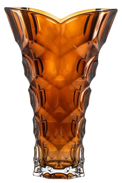 KRIŠTÁĽOVÁ VÁZA BOHEMIA HONEY COMB SMOKEY 355MM