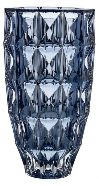KRIŠTÁĽOVÁ VÁZA BOHEMIA DIAMOND SMOKEY BLUE 280 MM