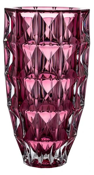 KRIŠTÁĽOVÁ VÁZA BOHEMIA DIAMOND PINK 280 MM