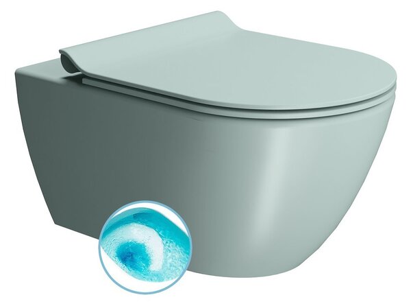 GSI GSI, PURA závesná WC misa, Swirlflush, 36x55cm, ghiaccio dual-mat, 881515