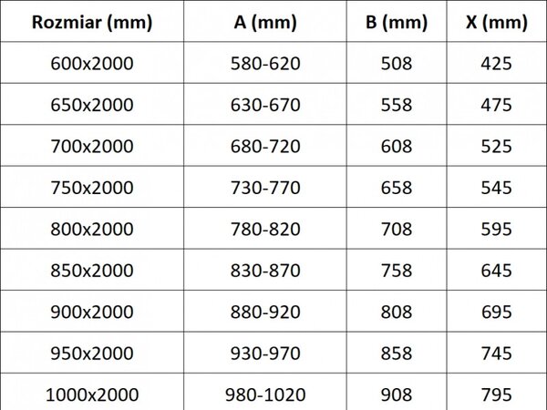 Mexen Exo, 1-krídlové sprchové dvere do otvoru 60 cm, 6mm číre sklo, čierny profil, 8181-060-000-70-00