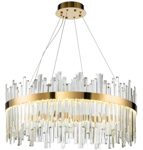 Toolight Toolight, LED krištáľové stropné svietidlo 60cm, APP1515-CP60, zlatá matná, OSW-03263
