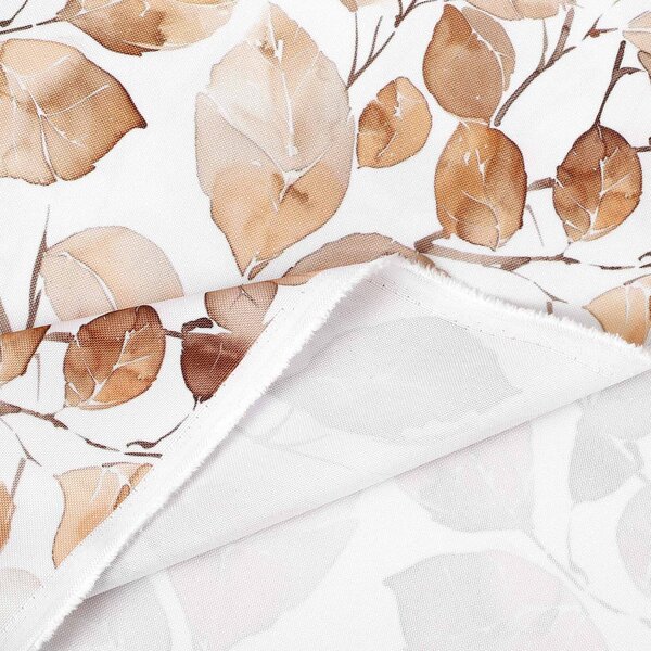 Goldea teflónová látka na obrusy - odtlačky listov 160 cm