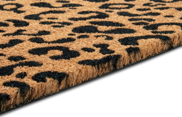 Hanse Home, Rohožka koža gepard 105673 – na von aj na doma, 45x75, hnedá, chodba / predsieň