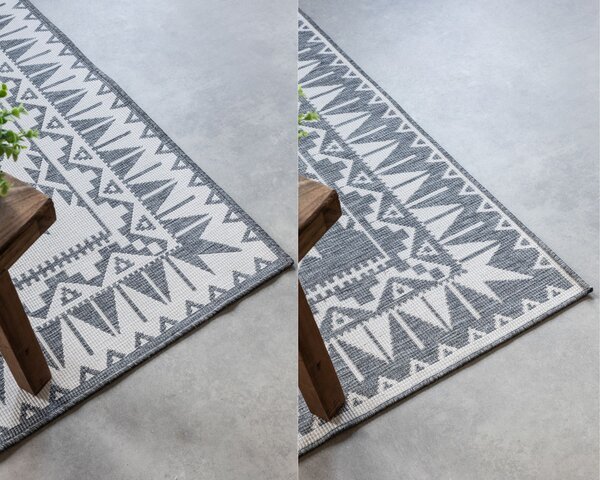 ELLE Decoration , Kusový koberec Gemini 106018 Silver z kolekcie Elle – na von aj na doma, 120x170, šedá, chodba / predsieň