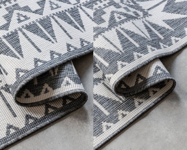 ELLE Decoration , Kusový koberec Gemini 106018 Silver z kolekcie Elle – na von aj na doma, 120x170, šedá, chodba / predsieň