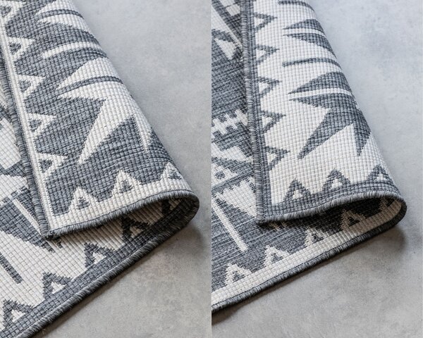 ELLE Decoration , Kusový koberec Gemini 106018 Silver z kolekcie Elle – na von aj na doma, 120x170, šedá, chodba / predsieň