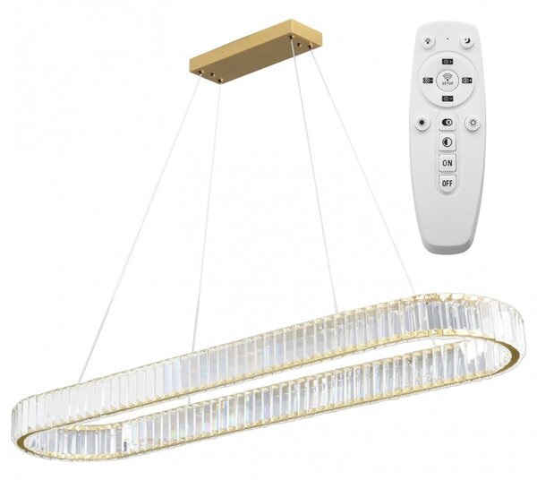 Toolight Toolight, LED stropné svietidlo 100x30 cm, 22W, APP1508-CP, zlatá matná, OSW-06971