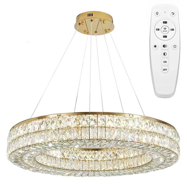 Toolight Toolight, LED stropné svietidlo 60cm APP1568-CP, zlatá, OSW-06979