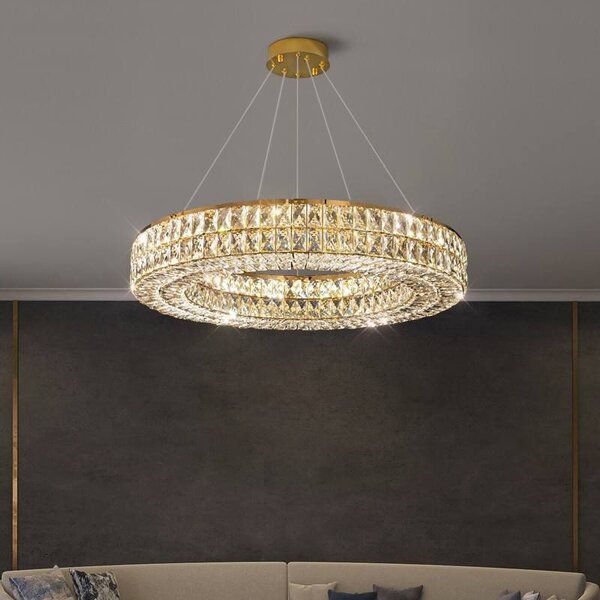 Toolight Toolight, LED stropné svietidlo 60cm APP1568-CP, zlatá, OSW-06979